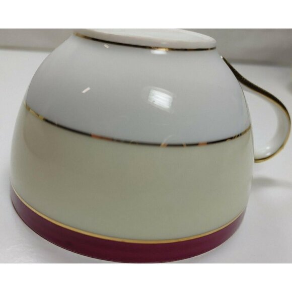 Vintage 1930's Victoria Czechoslovakia Bone China Tea Cup Coffee Cup Handle Gold - Picture 8 of 8